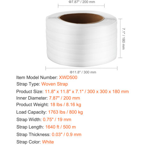 VEVOR Rotolo Per Reggia In Corda Intrecciata Da Imballaggio 100 M X 19 - Foto 6