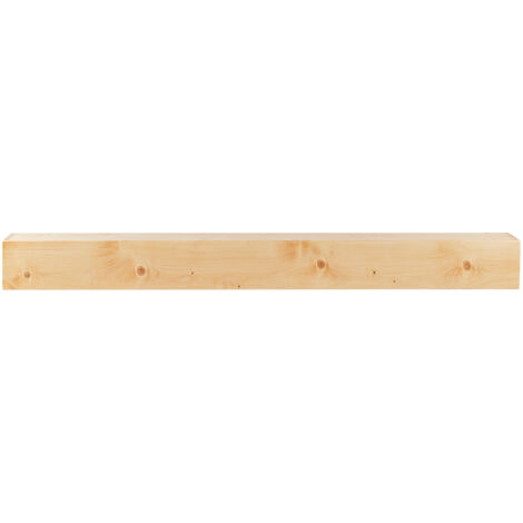 Mophorn Mensola per caminetto galleggiante a parete, 182,8x20,3x12,7 cm, mensola per camino galleggiante in legno naturale, capacita di carico 50 libbre, realizzata a mano, per decorazione murale