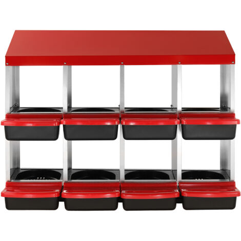 Homestead Essentials Nido estraibile a 3 scomparti, per un massimo di 15 galline, resistente, per polli e pollame, con coperchio per proteggere le uova (senza posatoio