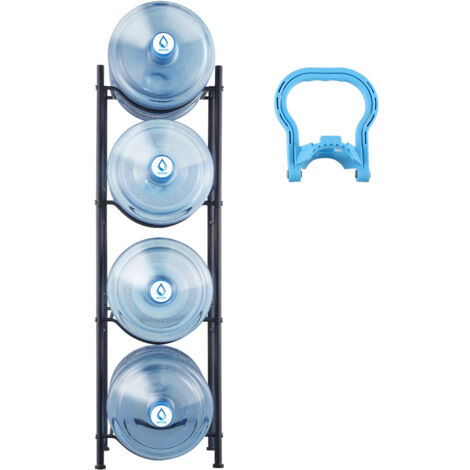Portabottiglie per bottiglie d'acqua, organizer per bottiglie d'acqua da 5 galloni, per casa/ufficio/ristorante/palestra, con ruote, supporto per dispenser d'acqua resistente