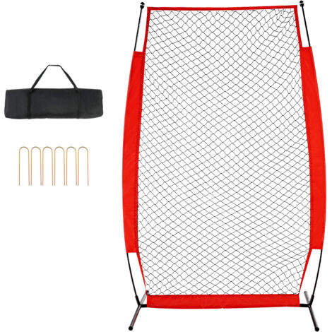Mophorn Rete da Battuta Tipo I 1400 x 1065 x 2180 mm Rete sicurezza per Baseball Softball Protezione del Corpo, Rete da Battuta Portatile con Borsa per Trasporto Picchetti da Terra, Rete da Lancio