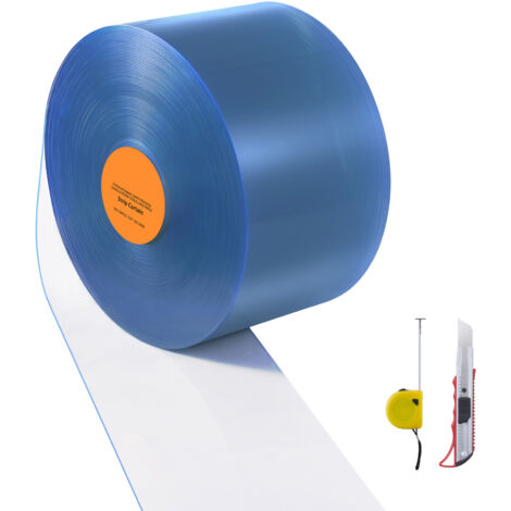 Mophorn Tenda a Strisce in Plastica 5000x20 cm, Tenda a Lamelle Trasparente, Striscia per Porte in Plastica Liscia a Rullo Spessore 2mm Porte di Supermercato, Fabbrica, Magazzino, Centri Commerciali (1/5)