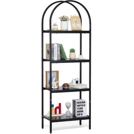 Libreria industriale a 6 ripiani marrone rustico 186 cm