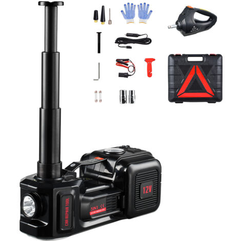 Mophorn Cric elettrico per auto,5 tonnellate/11000 libbre,kit portatile con gonfiatore integrato,martinetto elettrico a forbice da 12V,chiave a percussione elettrica e luce LED per berlina,SUV,camion