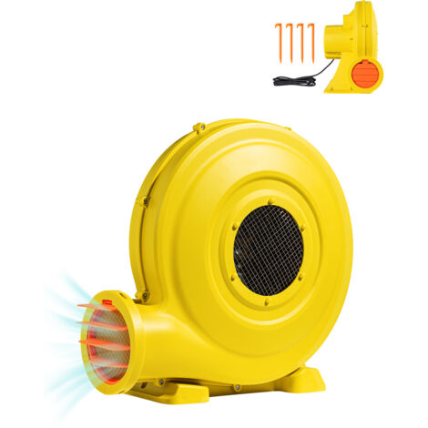 Mophorn Soffiatore gonfiabile, 870 W e 950 W, 1,3 CV, 3300 giri/min, soffiatore per gonfiabili, pompa dell'aria commerciale per gonfiabili, ideale per gonfiabili, scivoli d'acqua, giallo
