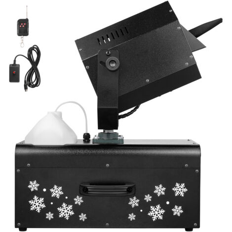 Mophorn Macchina per la neve,2000W, serbatoio da 5 litri,generatore di neve oscillante con telecomando cablato e wireless,alta potenza per Natale,matrimoni,palchi,creazione di un magico mondo innevato