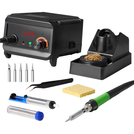 Kit for saldatore, kit for saldatore a temperatura regolabile da 80 W con kit di strumenti di saldatura for tappetino da lavoro con isolamento termico ESD(266-01