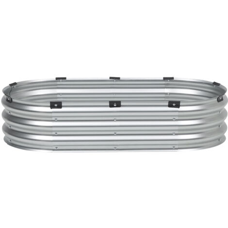 VEVOR Fioriera per Aiuola Rialzata Zincata 203x102x48 cm Piante Erbe Giardino