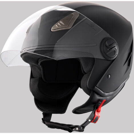 Mophorn Casco da moto 3/4-Face, ABS e alta densità con Bluetooth, lenti intercambiabili, omologato DOT, comodo casco da motocross