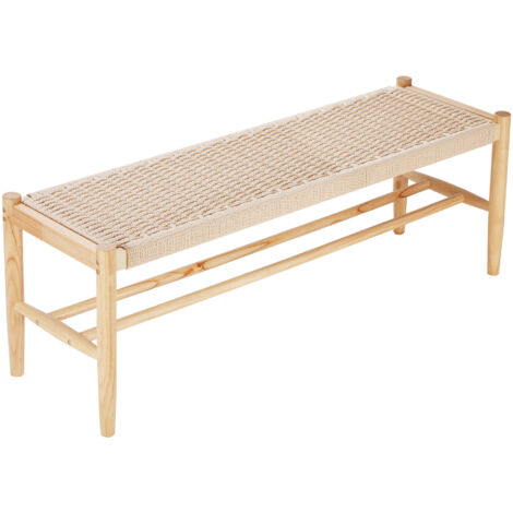 New Pacific Direct Panca Damara In Rattan Con Ripiano – Colore Nero – Stile Boho Per Ingresso E Soggiorno - 2