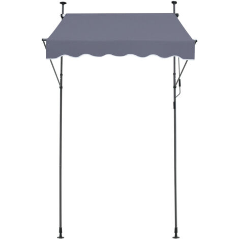 Relaxdays Tenda da Sole, Protezione per Il Balcone, Regolabile, Senza Forare, a Manovella, 250 cm di Larghezza, Beige