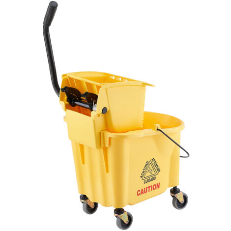 Trade Shop - Magic Flat Mop Mocio In Microfibra Lavapavimenti Pratico Con Secchio Strizzatore In Italia 90112028 - Foto 4