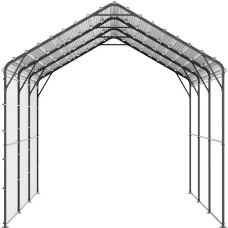 Mophorn Carport in metallo resistente, carport esterno da 10' x 15' con struttura e tetto in acciaio zincato, pareti laterali rimovibili, per pick - up, barca, auto, trattori