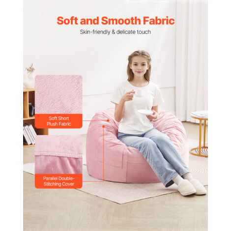 Poltrona A Sacco In Memory Foam E Velluto – Comoda Per Adulti E Bambini – Soggiorno Cameretta