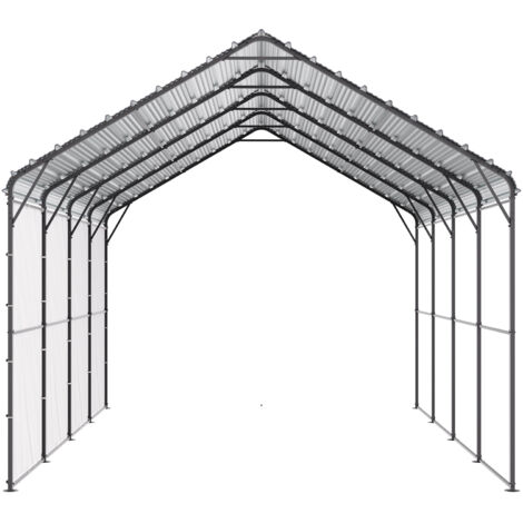 Mophorn 12' x 20' Carport in metallo resistente, tenda per auto da esterno con struttura e tetto in acciaio zincato, pareti laterali rimovibili, riparo multiuso per pick-up, barca, auto e trattori (1/5)