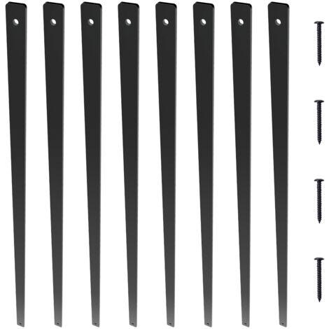 Mophorn Balaustre in metallo per scale, 29,5'' x 1'' Flat Aluminum Alloy Decorative Balausters, 51 Pack Deck Balaustre con viti, Classic Hollow Deck Railing Satin Black Powder Coated per portico
