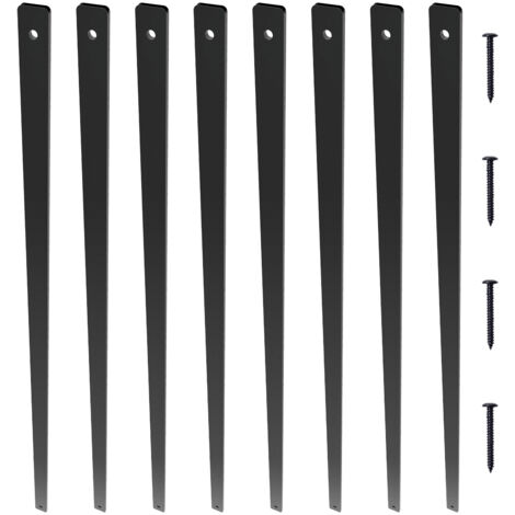 Mophorn Balaustra in metallo per scala, 32,28'' x 1'' Balaustra decorativo in lega di alluminio piatto, ringhiera classica per ponti cavi verniciata a polvere nera satinata per portico