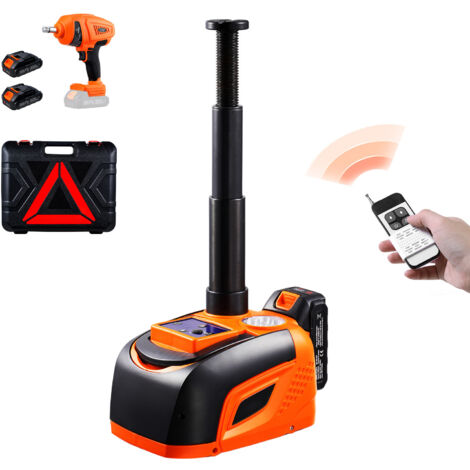 Mophorn Cric elettrico per auto, 5 tonnellate / 11000 libbre, con chiave elettrica, luce LED e telecomando, kit portatile per berlina, SUV, camion