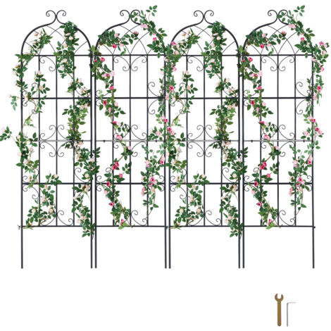Mophorn Traliccio da giardino per piante rampicanti, 71 x 20 pollici, 4 confezioni, metallo antiruggine, abbellisci il tuo giardino