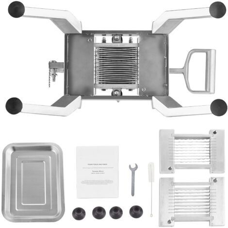 Mophorn Tagliapasta per Patate Fritte, Affettatrice Manuale per Frutta e Verdura 6,35 mm/12,7 mm, Taglia Verdure in Acciaio Inossidabile e Alluminio, con Piedini Antiscivolo, per Cipolle, Patate