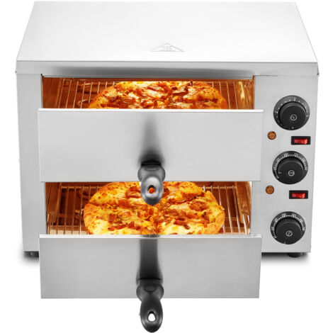 Mophorn Forno elettrico per pizza per ripiani, 12 pollici, 1700 W, con controllo della temperatura e timer da 0 a 120min, tecnologia di cottura uniforme e vassoio raccogli briciole, facile da pulire (1/5)