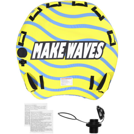VEVOR Cuscinetto Gonfiabile Trainabile 1315 Mm - 154 Kg - Tondo Per 1-2 Passeggeri - Nylon 420D E PVC - Con Maniglie EVA Per Sport Acquatici - 2