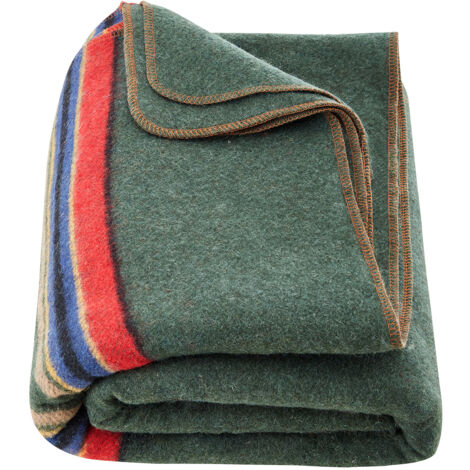 Mophorn Coperta da campeggio in lana, 64" x 88", grande coperta da stadio calda, impermeabile e antivento, ignifuga per esterni, picnic, escursioni, sport, viaggi, multicolore