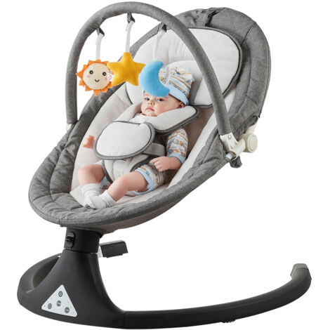 Altalena Elettrica Per Neonati - 5 Velocità, Bluetooth, 12 Ninne Nanne, Telecomando, Per 0-9 Mesi - Foto 5