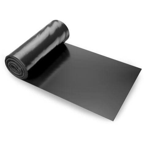 Mophorn 3FT x 50FT Telo di plastica, rotolo da 4 mil per impieghi gravosi, telo in polietilene nero per barriera al vapore per intercapedine e uso multiuso