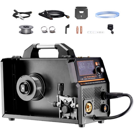 Saldatrice MIG 3 In 1 Portatile 250A 220V – MIG/No Gas, TIG Lift, MMA, Digitale, Con Kit Accessori (Maschera, Spazzola, Fili) - 2