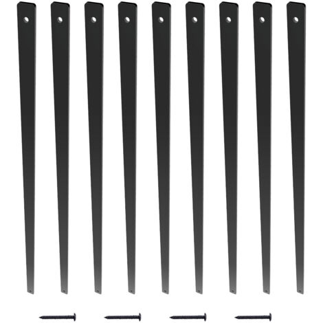 Mophorn Staircase Metal Balausters, 38'' x 1'' Flat Aluminum Alloy Decorative Balaustre Spindles, 72 Pack Deck Balaustre con viti, Classic Hollow Deck Railing Satin Black Powder Coated per portico