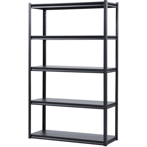Mophorn 5 - Scaffali per garage - Capacità di carico pesante 3000 libbre, 18" di profondità x 48" di larghezza x 78" di altezza Scaffali in metallo regolabili.