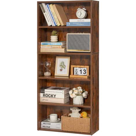 YITAHOME Libreria angolare a 5 ripiani, con illuminazione a LED, libreria angolare, sincronizzazione musica Bluetooth, vetrine per camera da letto, soggiorno, decorazione per la casa, 30 x 30 x 180 cm