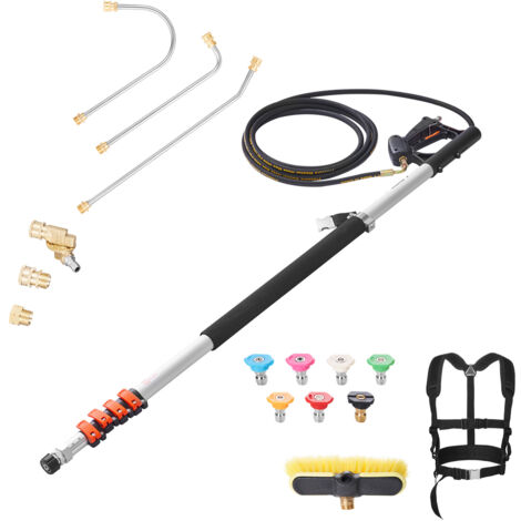 Scopa Ad Acqua Per Idropulitrice 4000 PSI - Con 3 Aste Di Prolunga, Pulizia Sottoscocca Auto E Barche - Foto 10