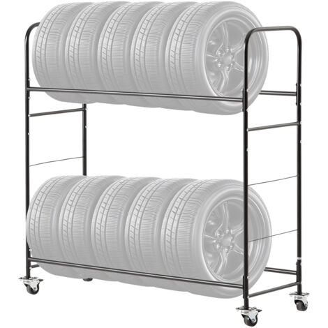 Carpoint Porta Cerchi Con Copertura | Per Pneumatici Fino A 265 Mm | Con Ruote - Foto 9