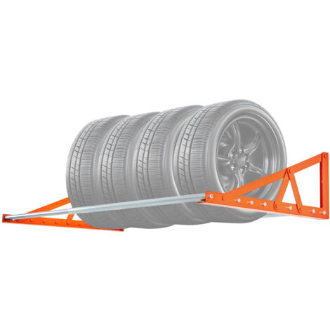 Mophorn Supporto per pneumatici da parete, regolabile da 31" a 56", acciaio Q235 per impieghi gravosi, capacità di carico di 400 libbre, per pneumatici R14-R20