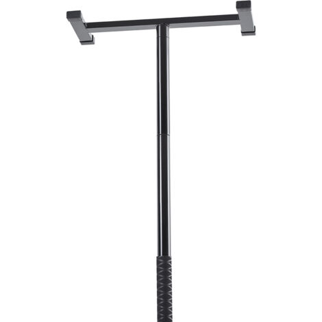 Mophorn Asta di Trasferimento dal Pavimento al Soffitto, Capacità 136 kg, Barra di Sostegno per Bagno con Maniglia Curva Antiscivolo, Asta di Sicurezza per Soffitti da 2140 a 3050 mm, Colore Nero (1/5)