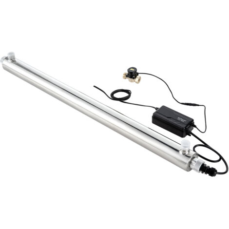 Mophorn Purificatore d'Acqua UV, 55 W 45,4 L/min Filtro Ultravioletto Multifunzionale 220 V con Struttura in Acciaio Inox, per Uso Domestico con Tubo al Quarzo, Ideale per Acqua Potabile e Pulizia