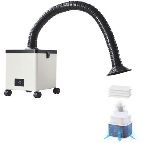 Estrattore Fumi Saldatura WEP 948DQ-I – Doppia Filtrazione, Bracci Flessibili, Inclinazione Regolabile, Parafanghi, Per Stazioni Di Saldatura, 220-240V UE