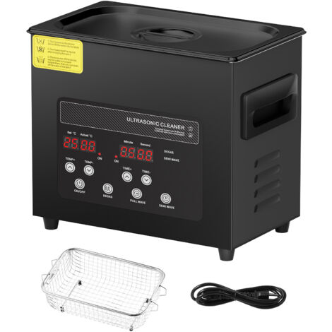 Mophorn Pulitore a Ultrasuoni Digitale da 3 L 120 W, con Modalità Delicata, Dispositivo Industriale a Ultrasuoni da 40 kHz con Funzione di Riscaldamento e Timer per Gioielli 265 x 165 x 240 mm