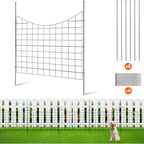 Recinzione Decorativa Da Giardino In Ferro, 5 Pannelli 61x61 Cm, Totale