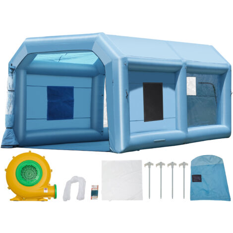 Mophorn Cabina di verniciatura gonfiabile - 21x13,5x9,8 piedi, soffiatore da 1100 W, per veicoli e mobili di medie dimensioni (1/5)