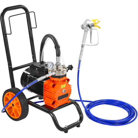 Mophorn spruzzatore di vernice airless a membrana, spruzzatore di vernice airless a carrello efficiente con barra di estensione, spruzzatore di vernice airless ad alta pressione da 1100 W e 2000 psi