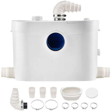 Mophorn Pompa maceratrice per WC da 900 W, con prevalenza di 12 m e 4 ingressi per l'acqua, ideale per lo smaltimento delle acque reflue da WC, seminterrati, docce, lavandini e lavanderie