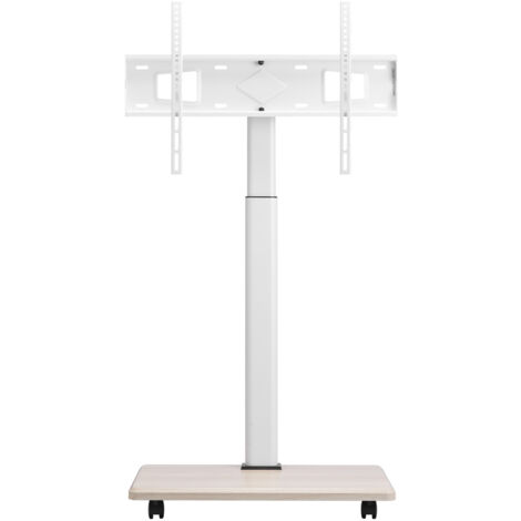 Mophorn Carrello Porta TV con Ruote per Schermi da 812,8-1778 mm, Capacità Massima 45 kg, Rotazione Laterale di 25°, Altezza Regolabile con Ripiano, Ideale per Casa e Ufficio