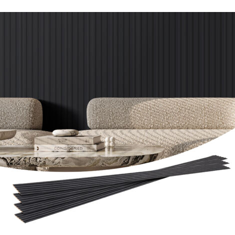 Mophorn Pannelli acustici in doghe di legno, 8 pezzi 96 x 6 pollici, pannelli decorativi da parete in WPC per interni contemporanei, pannelli in finto legno per un design elegante (1/5)