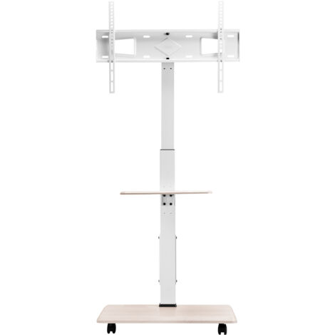 Mophorn Supporto TV con Rotelle per Schermi da 812,8-1778 mm, Capacità Massima 40 kg, Carrello Porta TV con Rotazione Laterale di 25° e Altezza Regolabile, Ripiano fino a 600 x 400 mm