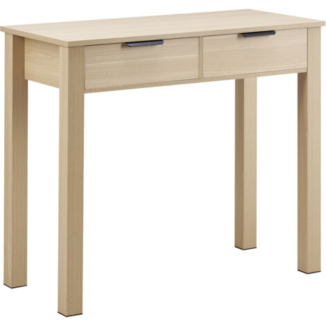 Mophorn Scrivania compatta con cassetto, tavolo per camera da letto, scrivania semplice in legno per disegno e lettura, postazione di lavoro rettangolare con ripiano regolabile per ufficio e studio