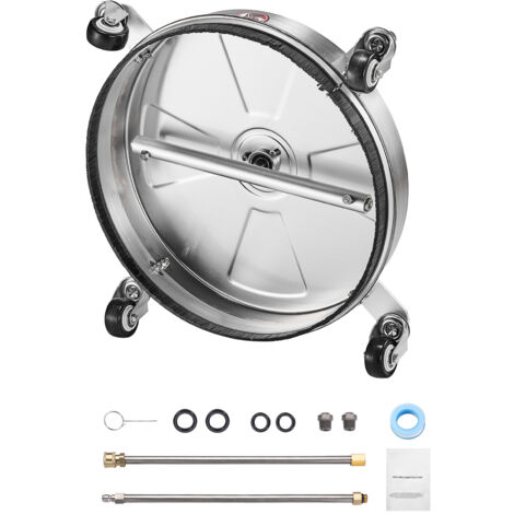 Idropulitrice Per Superfici Professionale 20 Pollici – Acciaio Inox, 4500 PSI, Con 4 Ruote Per Pavimenti E Patii