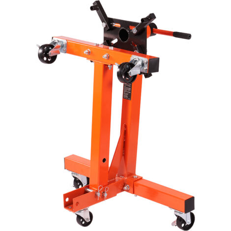 Mophorn Supporto motore da 1500 libbre, supporto motore rotante da 3/4 tonnellate con testa regolabile a 360 gradi, carrello di sollevamento pieghevole in ghisa, 5 ruote girevoli, 4 bracci regolabili